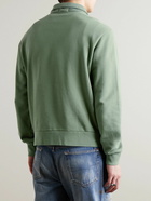 Polo Ralph Lauren - Logo-Embroidered Cotton-Jersey Half-Zip Sweatshirt - Green