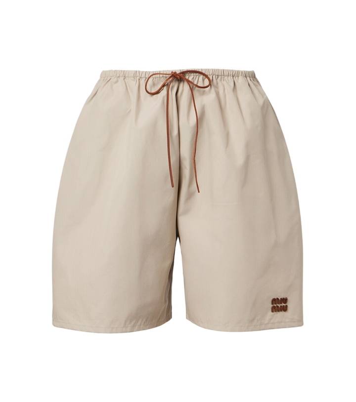 Photo: Miu Miu Cotton-blend Bermuda shorts
