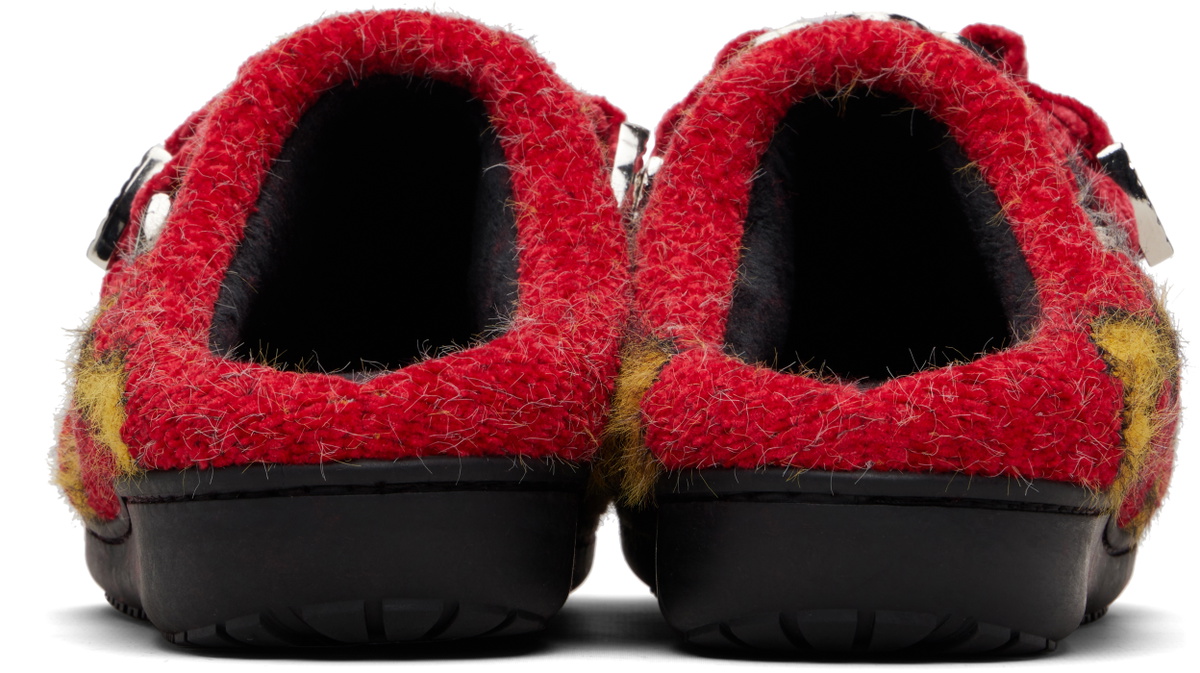 Toga Virilis Red SUBU Edition Knit Slipper Loafers