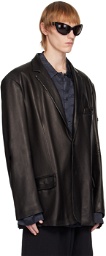 Balenciaga Black SB Leather Jacket