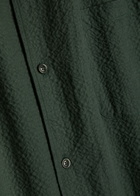 Ymc Malick Textured Stretch-cotton Shirt Dark Green
