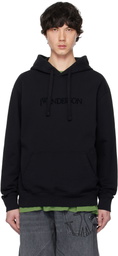 JW Anderson Black Logo Embroidery Hoodie