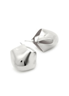 Khaite Lotus Medium Palladium-plated Earrings - Silver - One Size