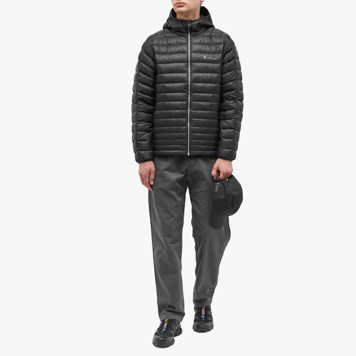 Cotopaxi Men's Fuego Down Hooded Jacket in Black/Oak
