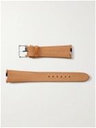 laCalifornienne - B&W Striped Leather Watch Strap - Brown