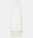 Alaïa Caped wool turtleneck top