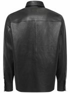 AMI PARIS Boxy Fit Leather Overshirt