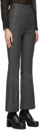 DRAE Grey Wool Boot Cut Trousers