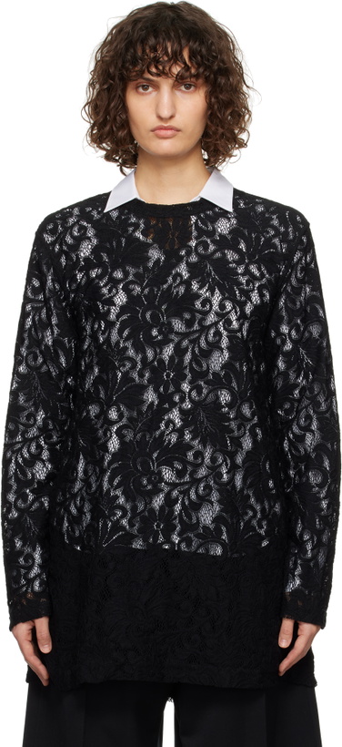 Photo: Comme des Garçons Homme Plus Black Raschel Lace T-shirt