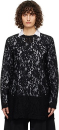 Comme des Garçons Homme Plus Black Raschel Lace T-shirt