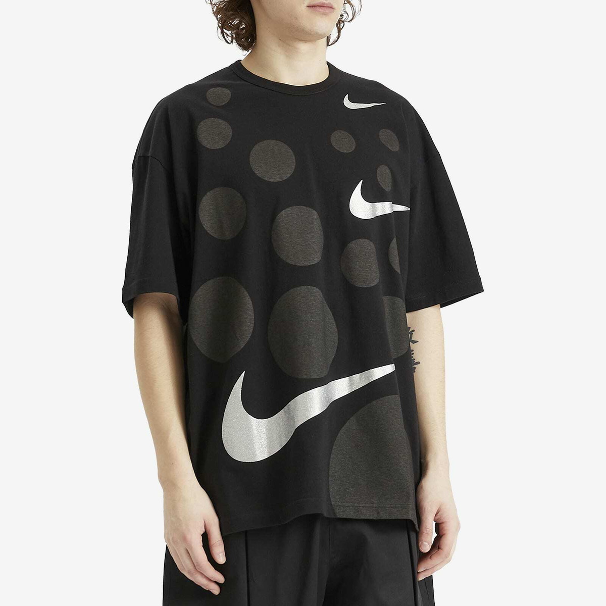 Comme des Garçons Men's x Nike Dot T-Shirt in Black