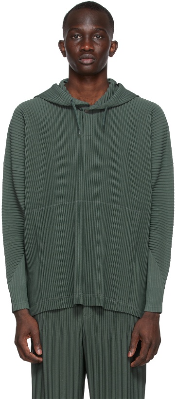 Photo: Homme Plissé Issey Miyake Green Monthly Color January Hoodie