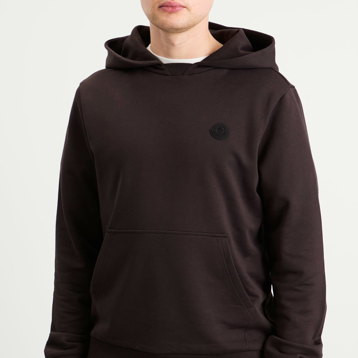 Moncler Men's Washed Hoodie in Brown