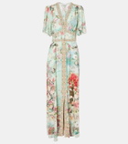 Camilla Floral embellished silk maxi dress