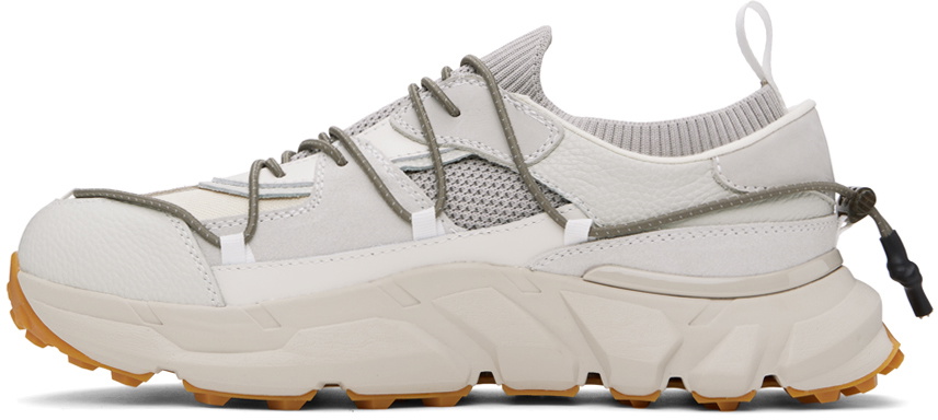 The Viridi-anne Off-White & Gray Lace-Up Sneakers