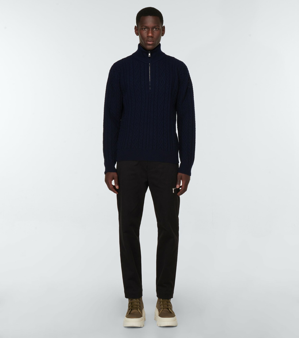 Moncler - Virgin wool half-zip sweater Moncler Moncler - Virgin wool half-zip sweater Moncler