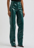 16 Arlington Vante Straight-leg Leather Trousers Teal