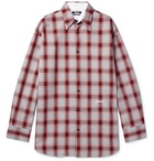 CALVIN KLEIN 205W39NYC - Oversized Checked Flannel Shirt - Men - Red