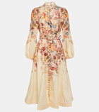 Zimmermann Luminosity floral linen shirt dress