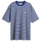 Levi's Men's Levis Paris Olympics Skate T-Shirt in Cream/Blue Stripe