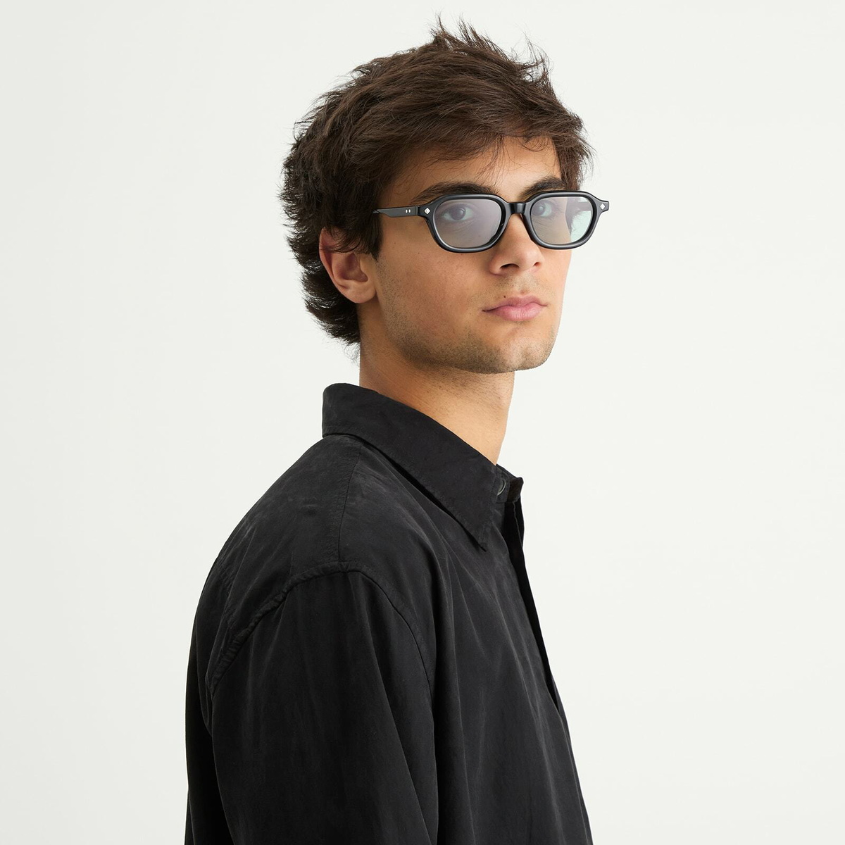 Lunetterie Générale Dolce Far Niente Sunglasses in Black/Palladium/Teal 