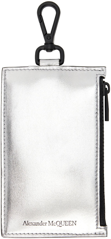 Photo: Alexander McQueen Silver Leather Card Holder