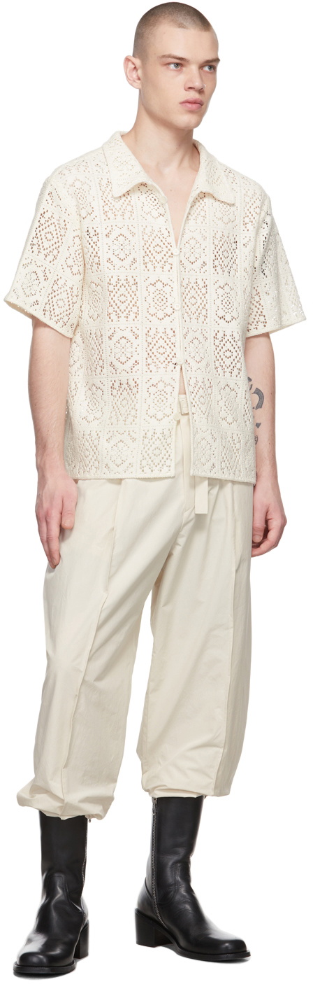 AMOMENTO Off-White Crochet Shirt AMOMENTO