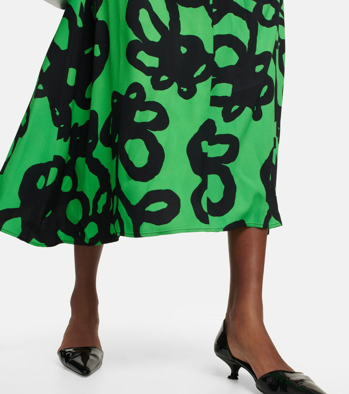 Christopher Kane - Printed ruched jersey midi dress