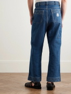 BODE - Knolly Brook Straight-Leg Embroidered Jeans - Blue