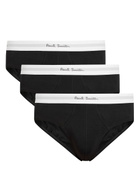 Paul Smith Stretch-cotton Briefs set of Three Black