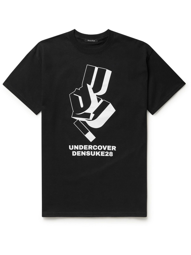 Photo: UNDERCOVER MADSTORE - Densuke28 Printed Cotton-Jersey T-Shirt - Black