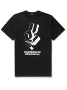 UNDERCOVER MADSTORE - Densuke28 Printed Cotton-Jersey T-Shirt - Black