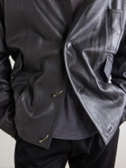 Enfants Riches Déprimés - Malcom Leather Hooded Jacket - Black
