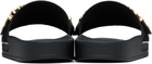 Moschino Black Lettering Logo Pool Slides