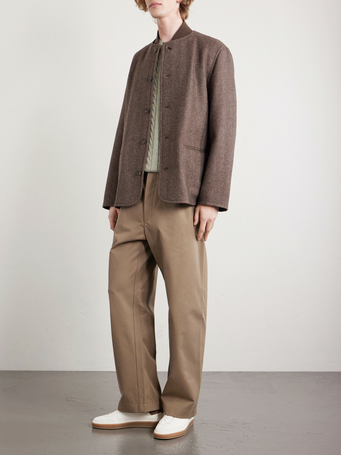 Loro Piana - Chilton Herringbone Virgin Wool and Cashmere-Blend Jacket - Brown