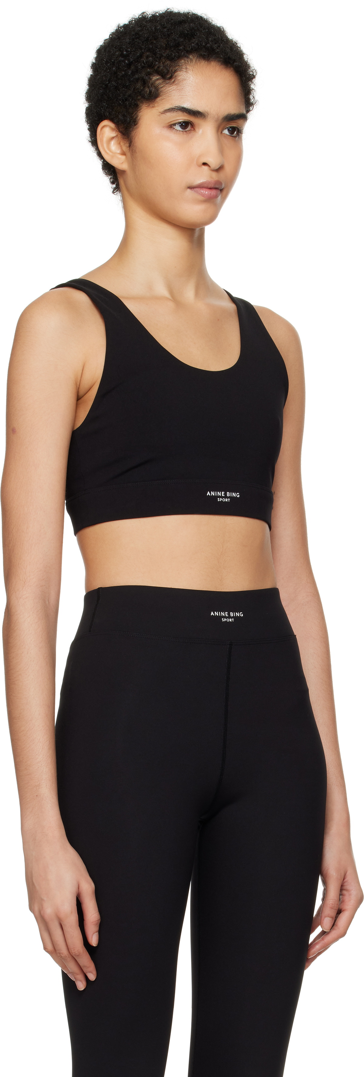 ANINE BING Black Yves Sport Bra
