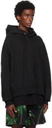 Palm Angels Black Patched Hoodie