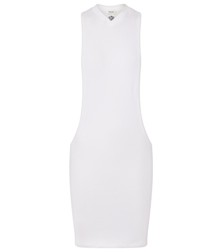 Versace Black Sculptural Shoulder Cut-Out Dress Versace