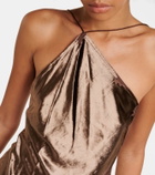 The Sei One-shoulder silk velvet gown