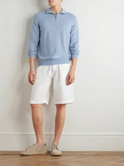 FEDELI - Favonio Slim-Fit Cashmere Half-Zip Sweater - Blue