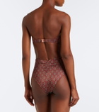 Johanna Ortiz Printed bandeau bikini top