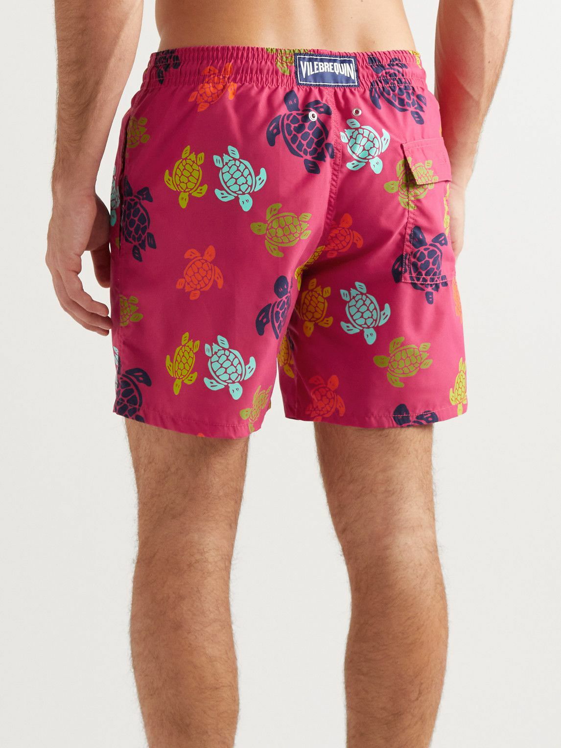 Green Mahina turtle-print recycled swim shorts, Vilebrequin