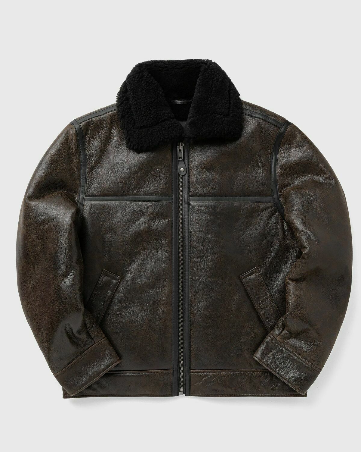 Samsøe & Samsøe X Schott SABOY JACKET Brown Mens Bomber Jacket