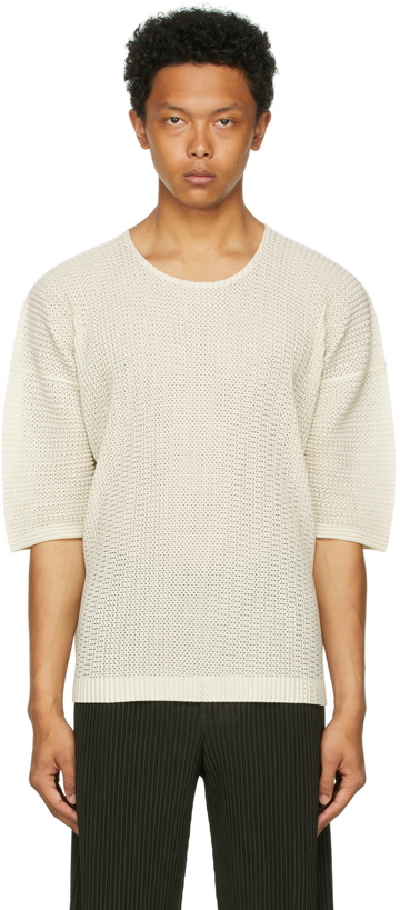 Photo: Homme Plissé Issey Miyake Beige Mesh Light T-Shirt