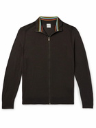 Paul Smith - Merino Wool Zip-Up Cardigan - Brown