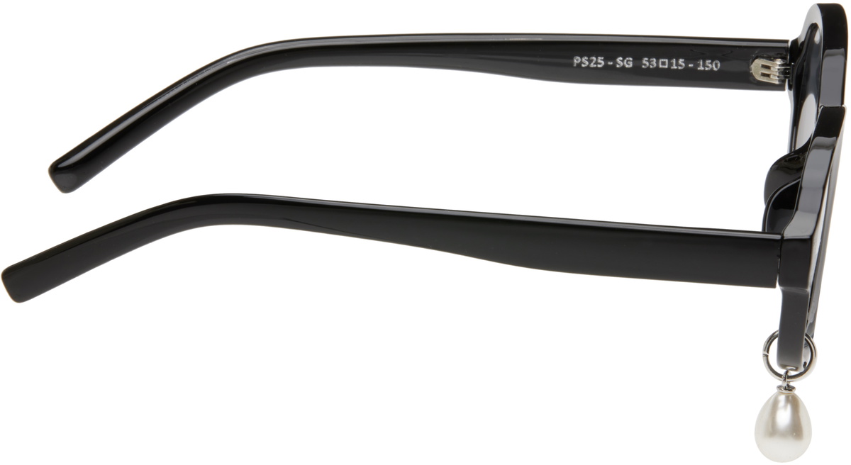 KIMHĒKIM Black Pearl Tear Round Sunglasses KIMHĒKIM