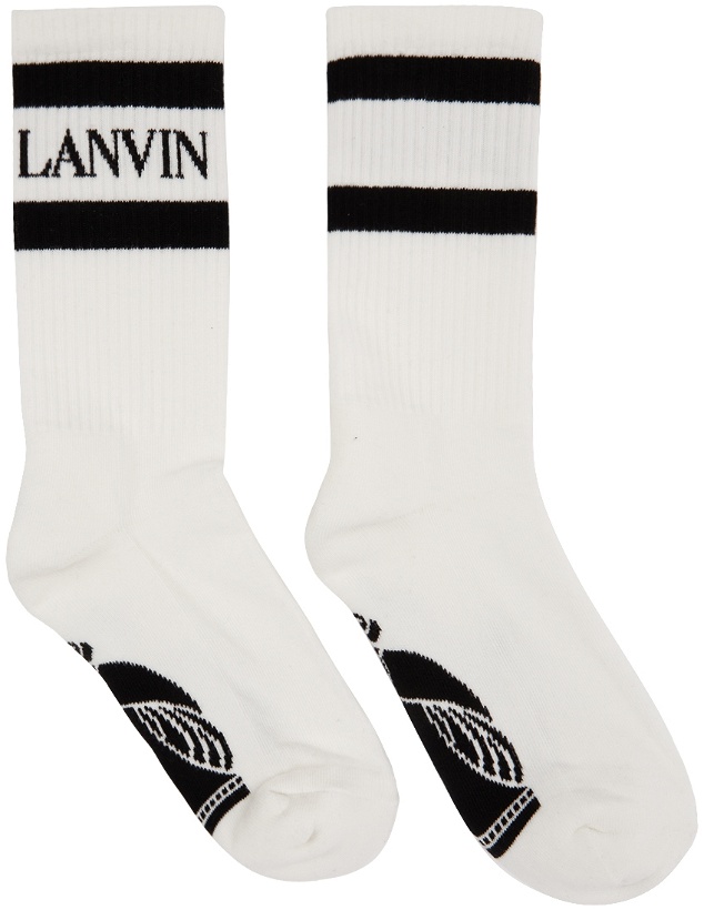 Photo: Lanvin White Logo Socks