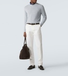 Dunhill Cable-knit cashmere and linen sweater