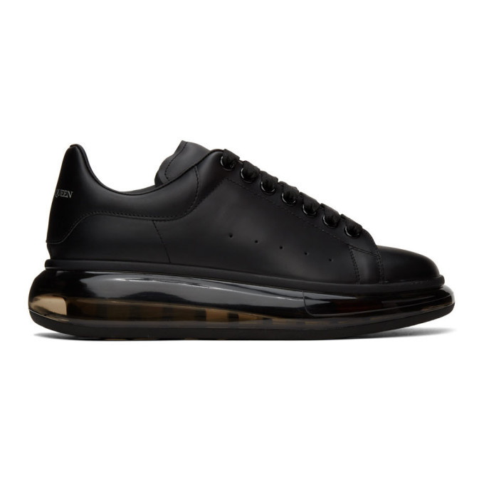 Photo: Alexander McQueen Black Clear Sole Oversized Sneakers