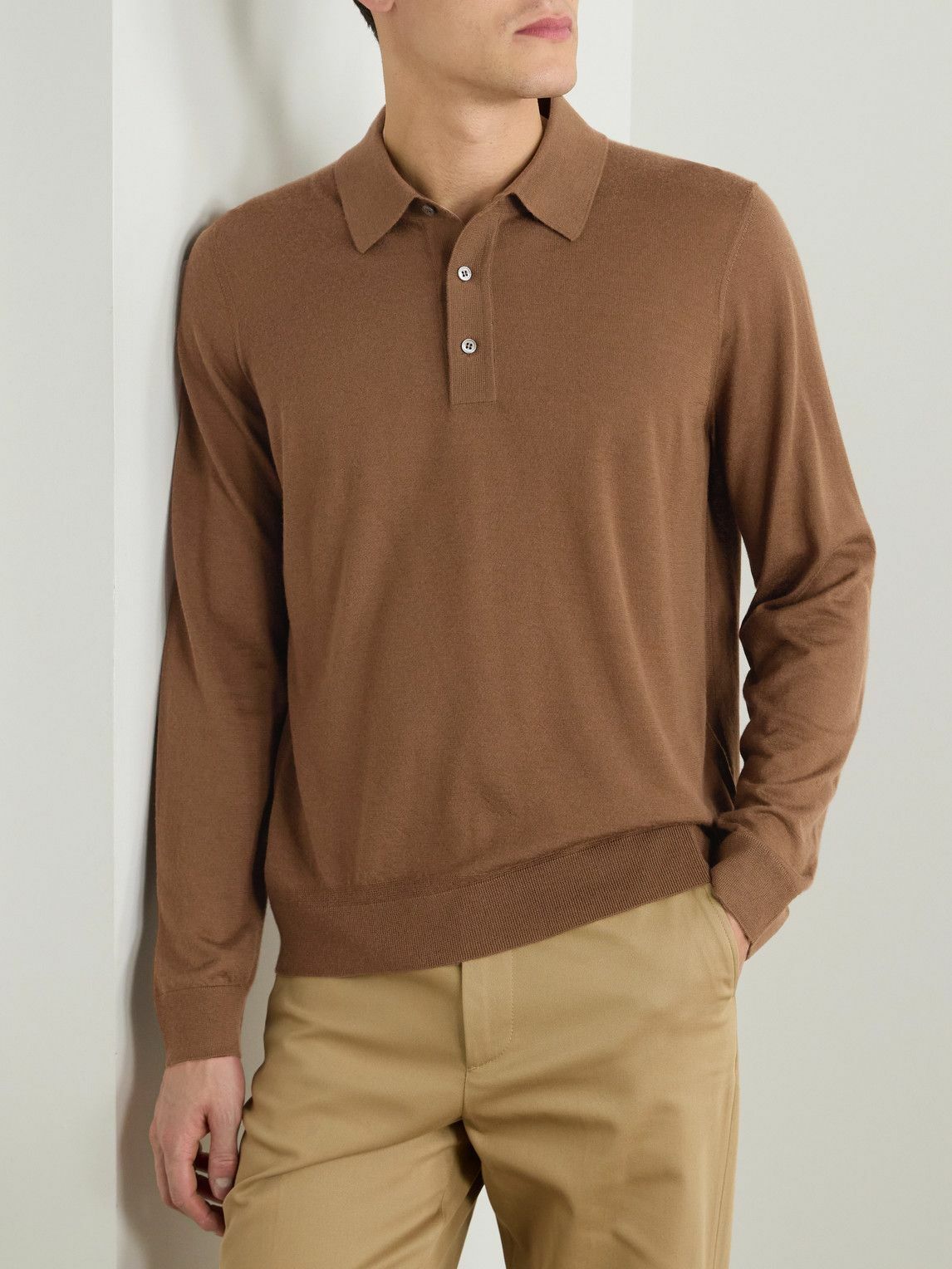 Dunhill - Slim-Fit Cashmere Polo Shirt - Brown